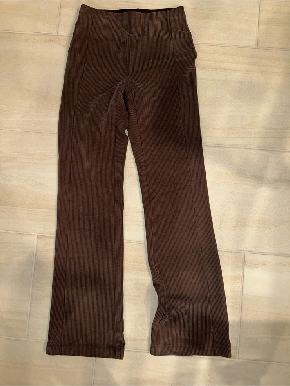 Lululemon ribbed flare pant brown